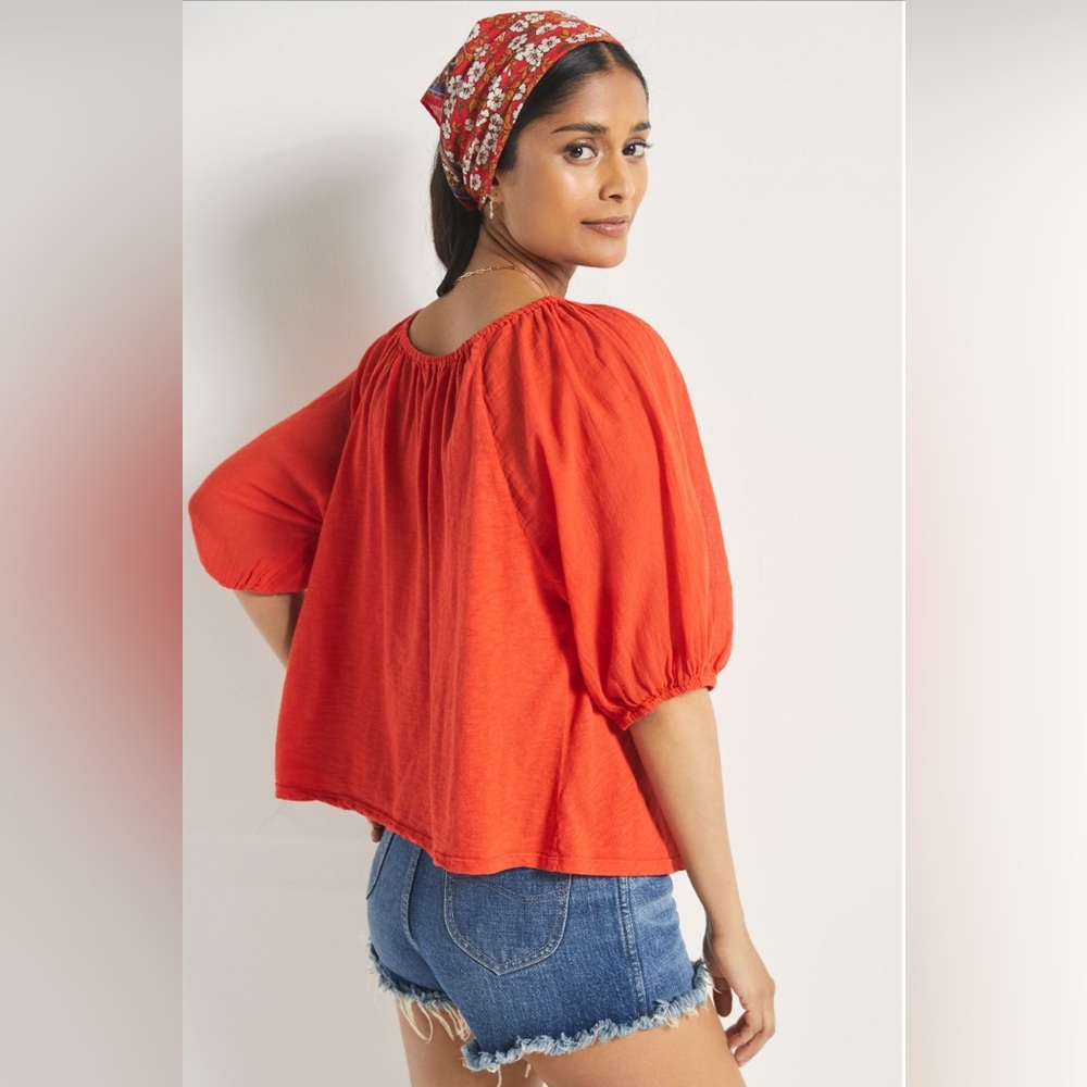 Anthropologie Velvet & Graham Woven Top Small - Picture 2 of 9